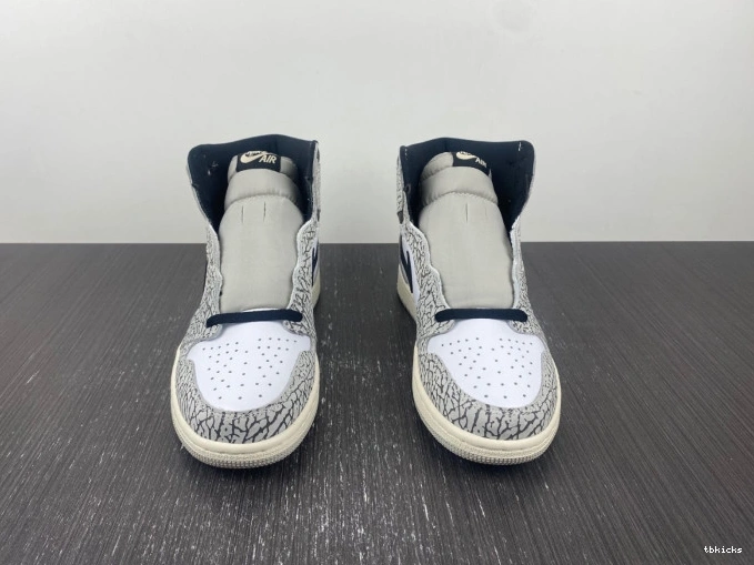 Reps TBK DZ5485-052 Cement 1 High Air Jordan White OG 0821